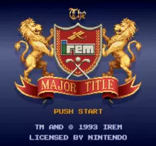Image n° 7 - screenshots  : Irem Major Title, The